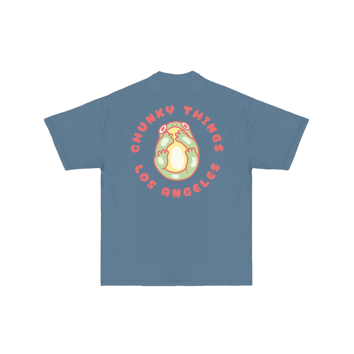 Chunky Smushed Frog T-Shirt - Denim Blue