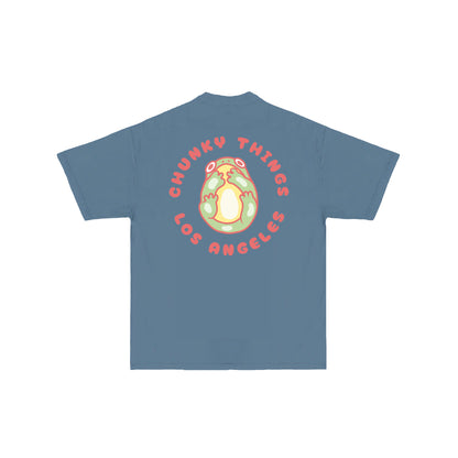 Chunky Smushed Frog T-Shirt - Denim Blue