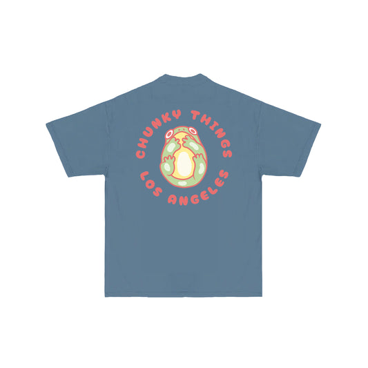 Chunky Smushed Frog T-Shirt - Denim Blue