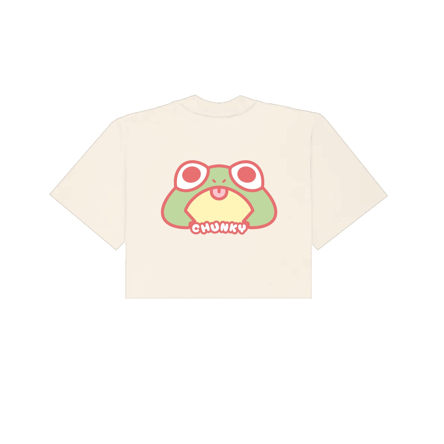 Chunky Frog Pfft Cropped T-Shirt - Cream