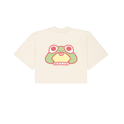 Chunky Frog Pfft Cropped T-Shirt - Cream