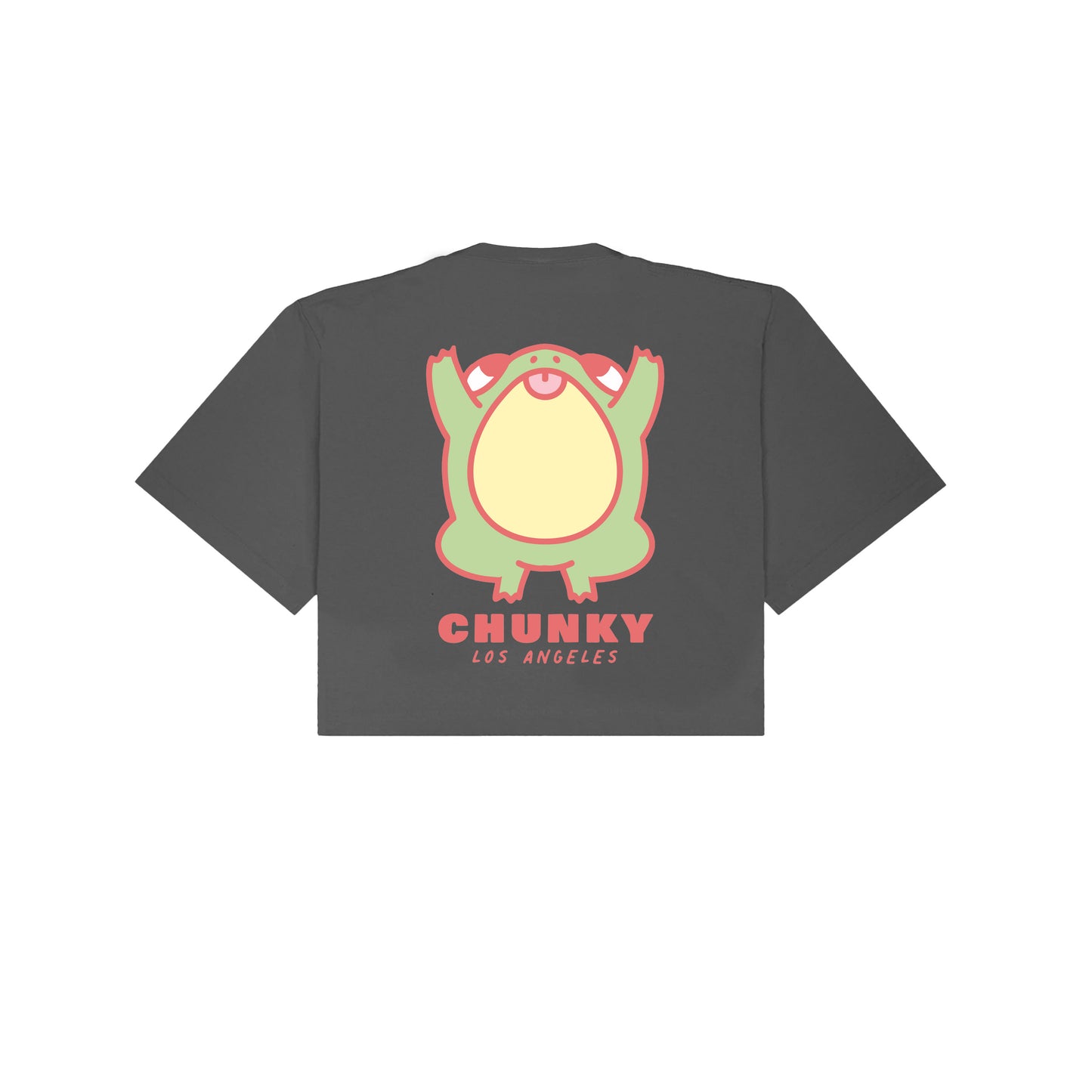 Chunky Jumping Frog v2 Cropped T-Shirt - Shadow