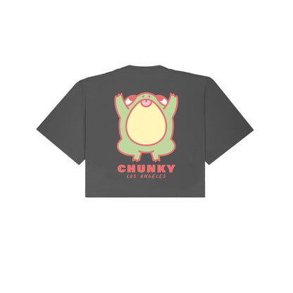 Chunky Jumping Frog v2 Cropped T-Shirt - Shadow