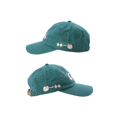 Chunky Frog Tongue Vintage Wash Green Dad Hat