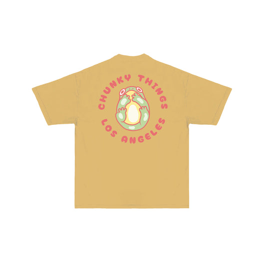Chunky Smushed Frog T-Shirt - Mustard
