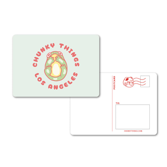 Chunky Smushed Frog Postcard