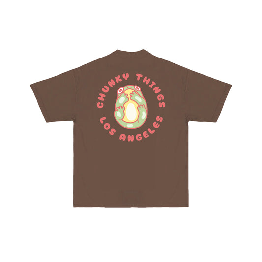 Chunky Smushed Frog T-Shirt - Mocha