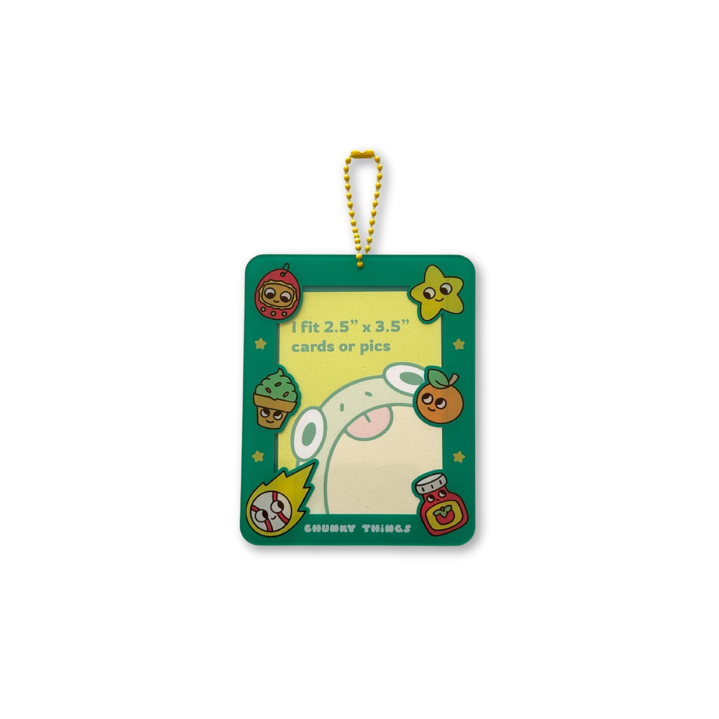Chunky Things Green Frame Keychain