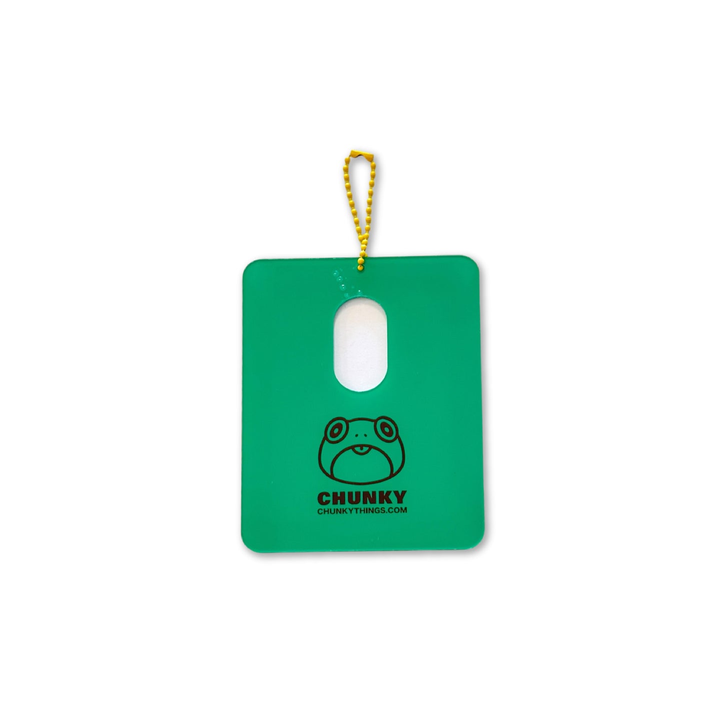 Chunky Things Green Frame Keychain