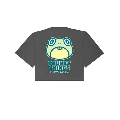 Chunky Frog 5 Year Anniversary Cropped T-Shirt - Shadow