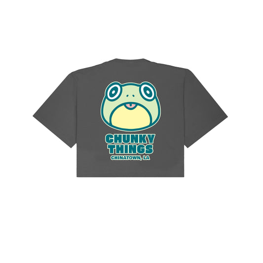 Chunky Frog 5 Year Anniversary Cropped T-Shirt - Shadow