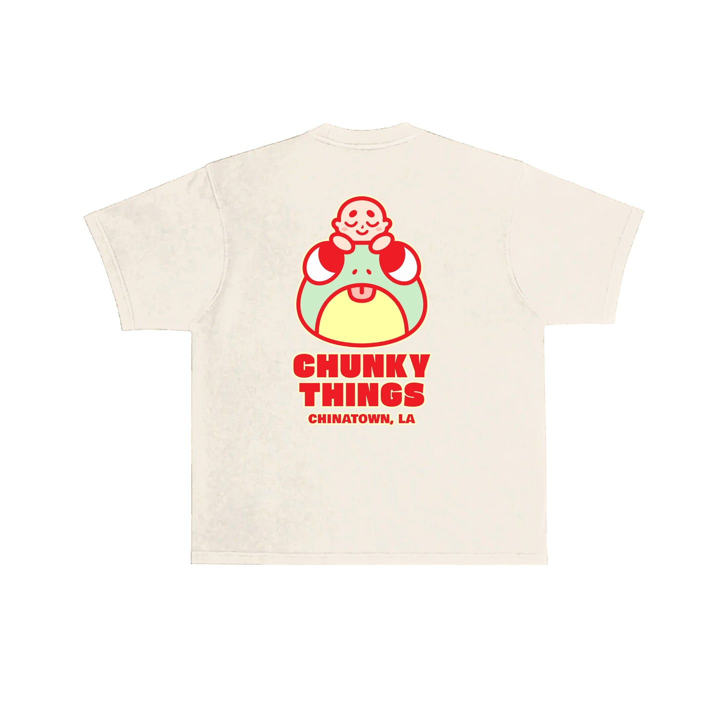 Chunky Frog and Tiny Baby T-Shirt -  Cream