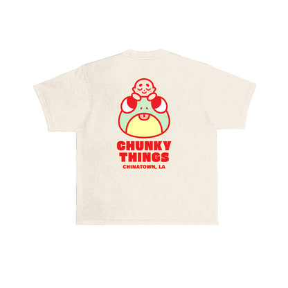 Chunky Frog and Tiny Baby T-Shirt -  Cream