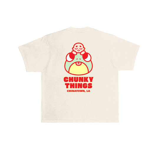 Chunky Frog and Tiny Baby T-Shirt -  Cream