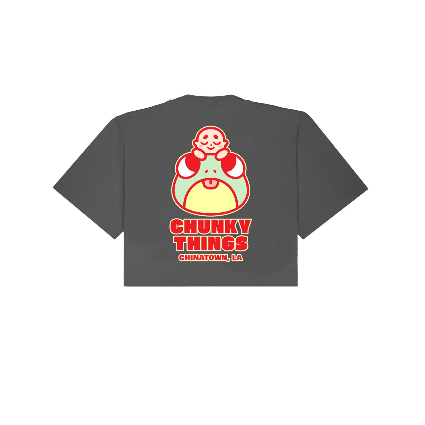 Chunky Frog and Tiny Baby Cropped T-Shirt - Shadow