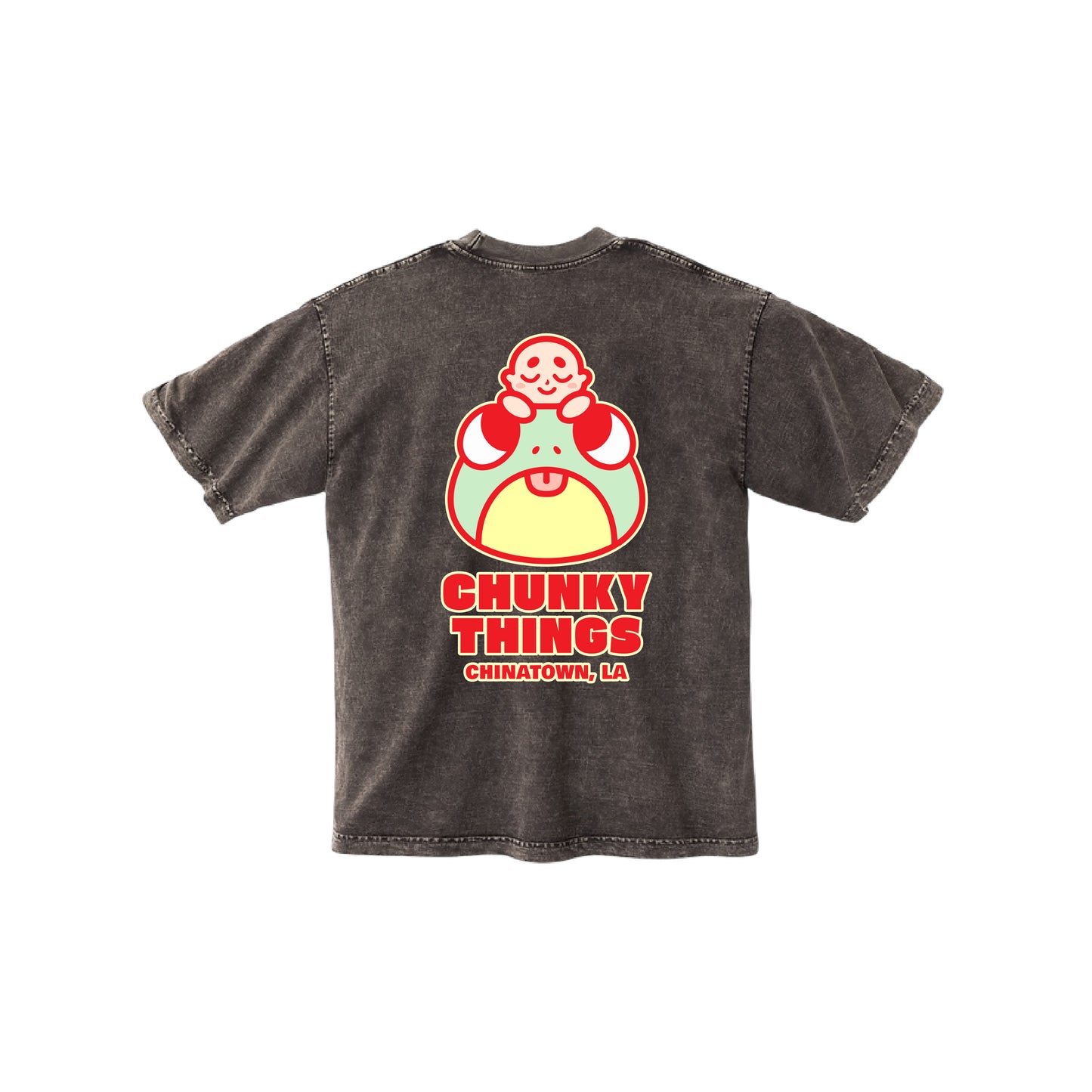 Chunky Frog and Tiny Baby T-Shirt - Brown Grounds