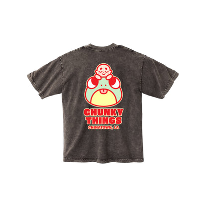 Chunky Frog and Tiny Baby T-Shirt - Brown Grounds