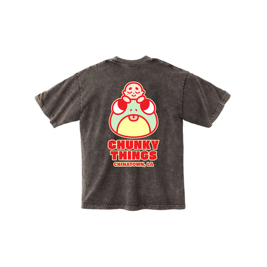 Chunky Frog and Tiny Baby T-Shirt - Brown Grounds