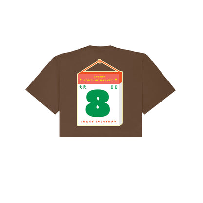 Lucky Everyday Cropped T-Shirt - Brown