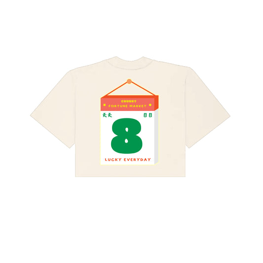 Lucky Everyday Cropped T-Shirt - Cream