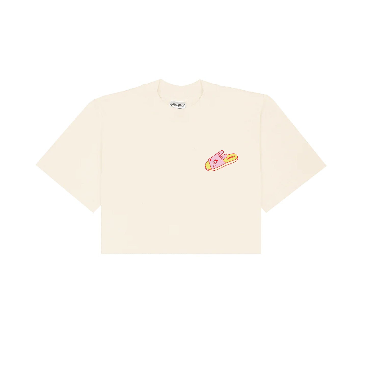 Take Off Your Shoes Cropped T-Shirt - Cream