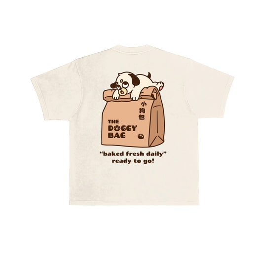 The Doggy Bag Large Logo T-Shirt - Cream
