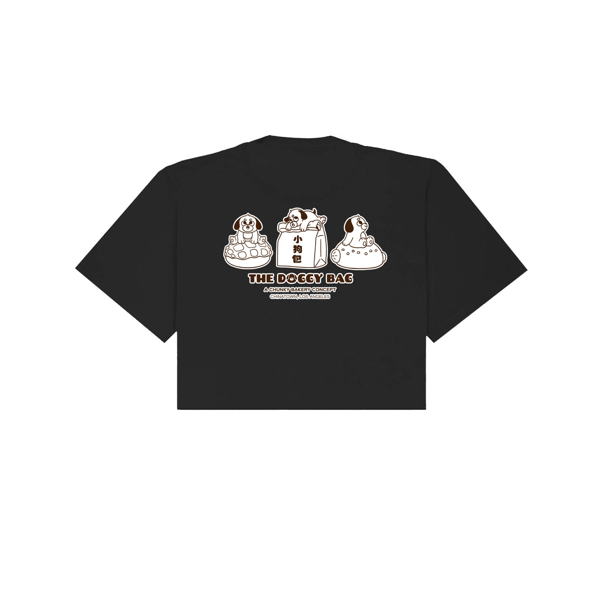 The Doggy Bag Logo Cropped T-Shirt - Black