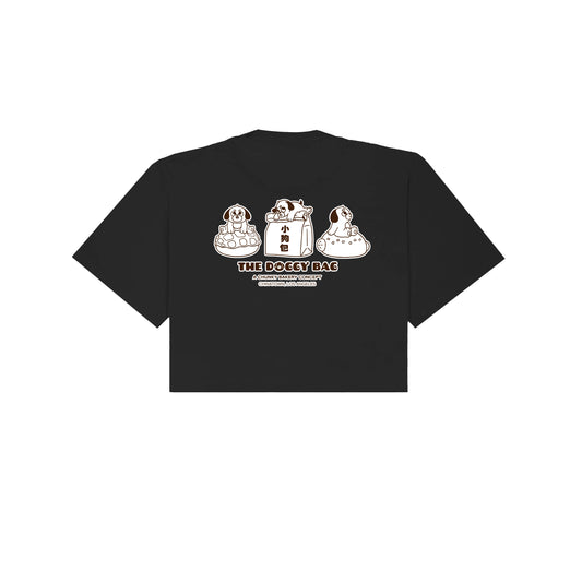 The Doggy Bag Logo Cropped T-Shirt - Black