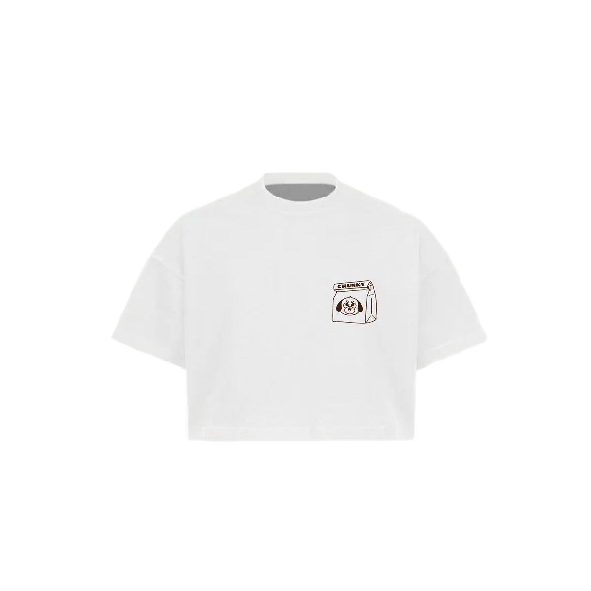 The Doggy Bag Logo Cropped T-Shirt - White