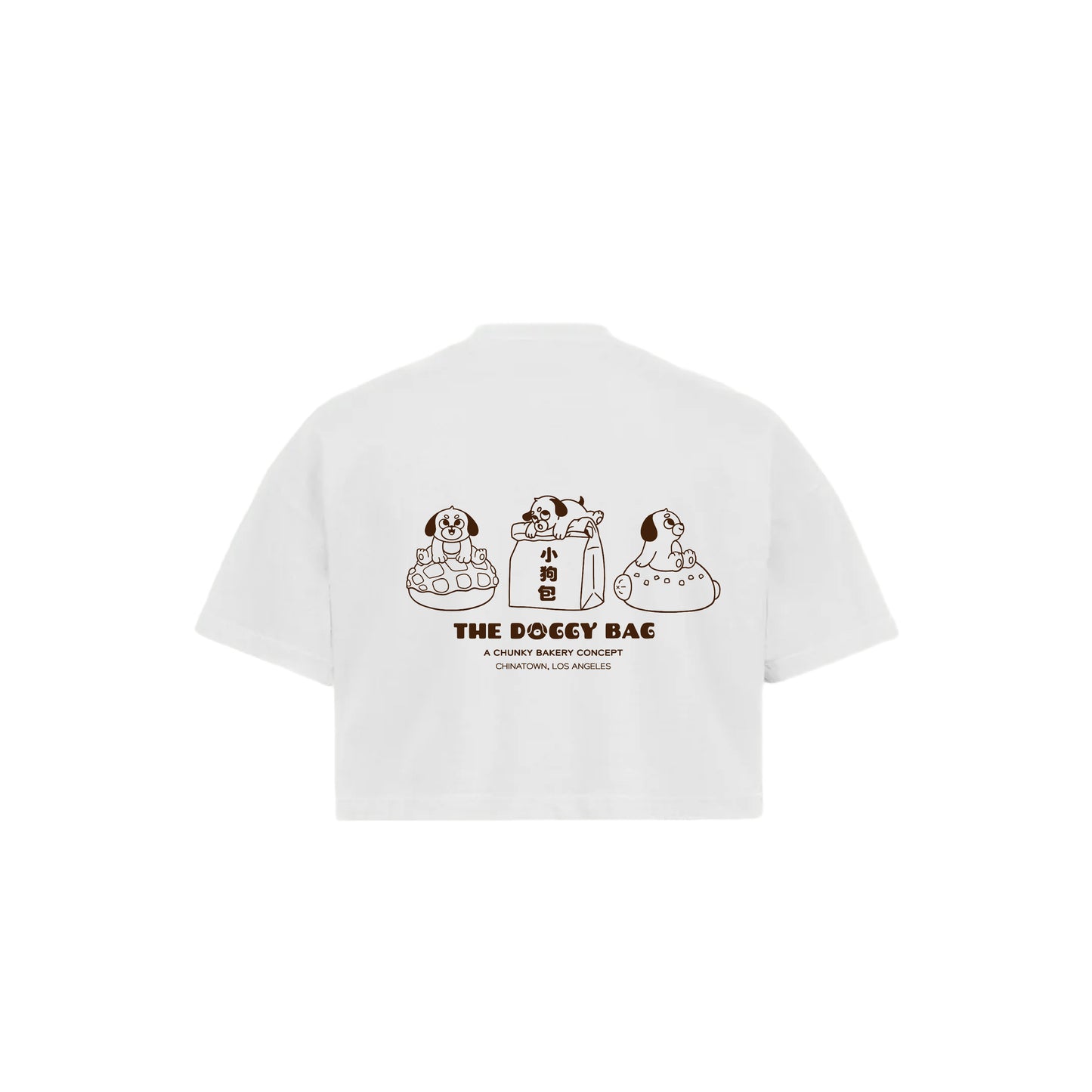 The Doggy Bag Logo Cropped T-Shirt - White