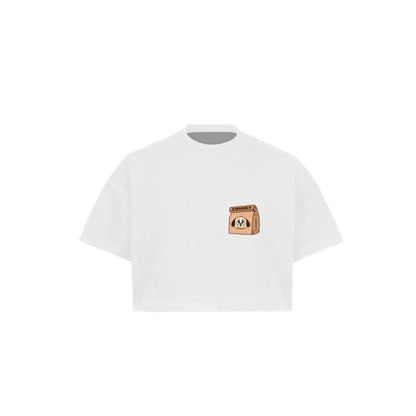 Hot Hot Dog Cropped T-Shirt - White