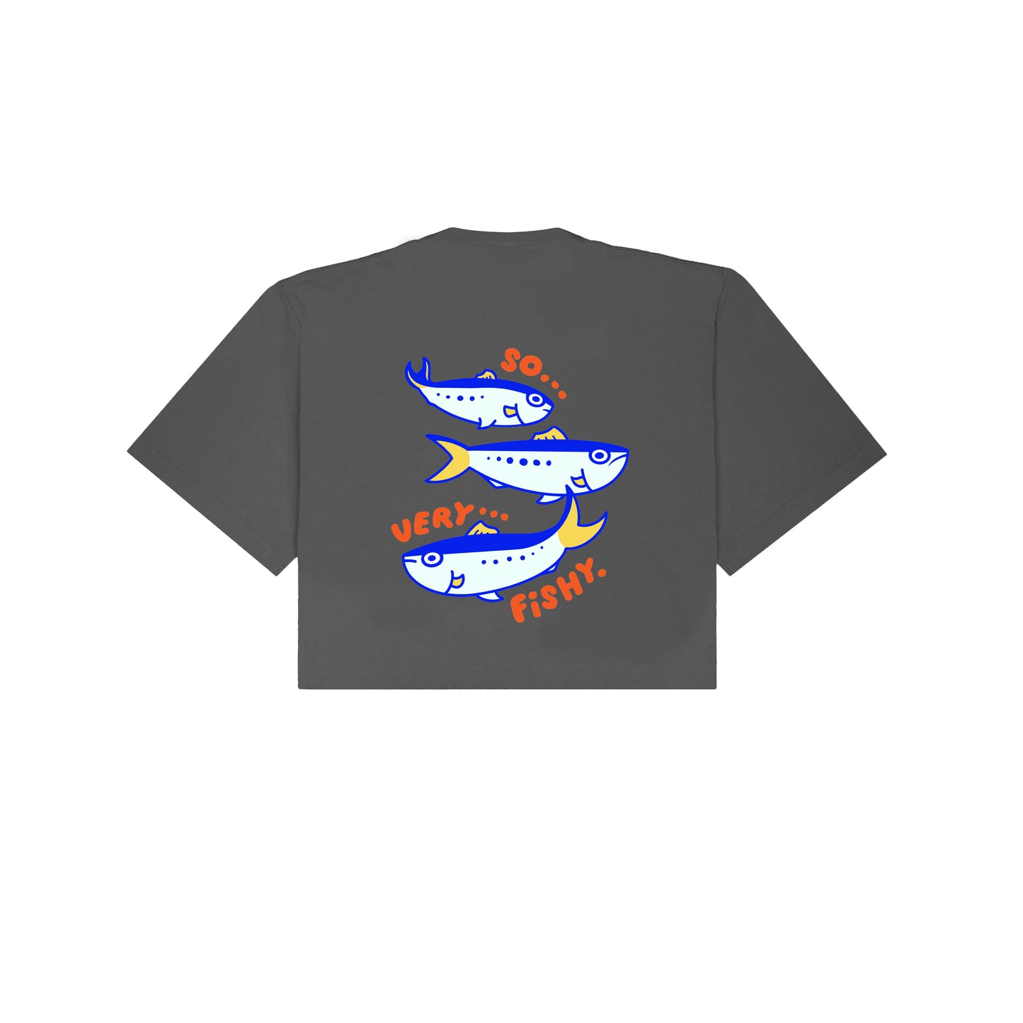 Chunky So Very Fishy Cropped T-Shirt - Shadow
