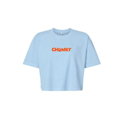 Chunky So Very Fishy Cropped T-Shirt - Sky