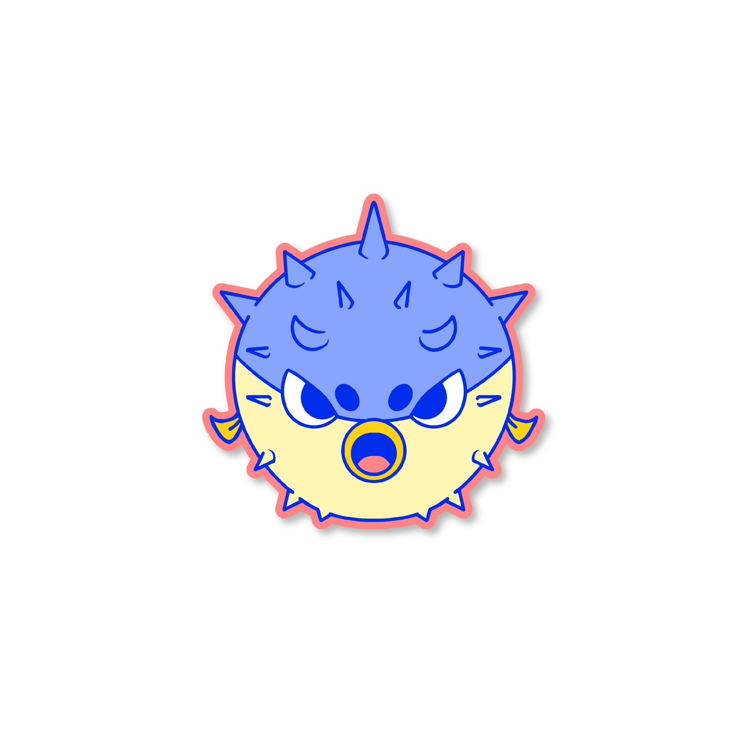 Blow Up Fish Sticker