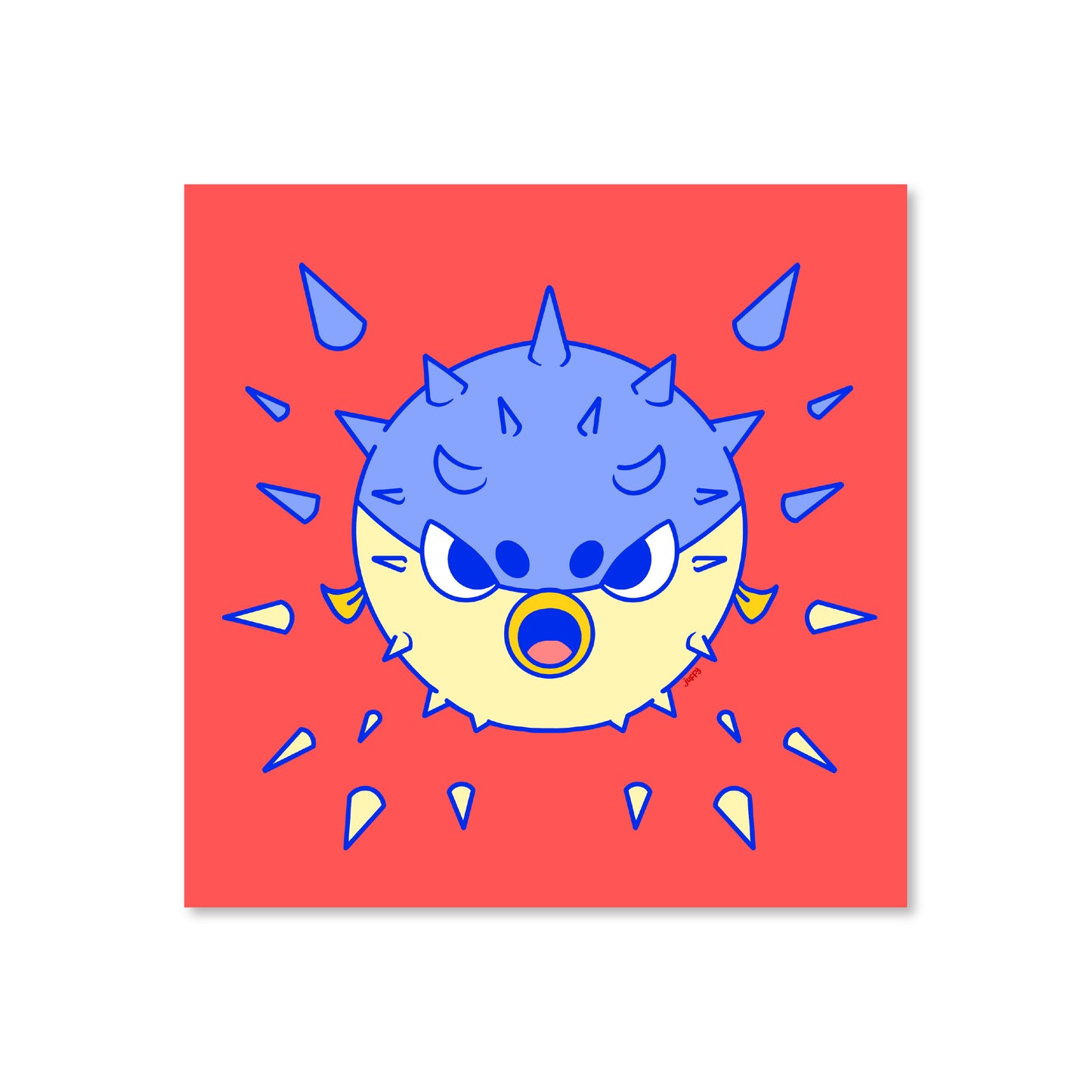 Blow Up Fish Print