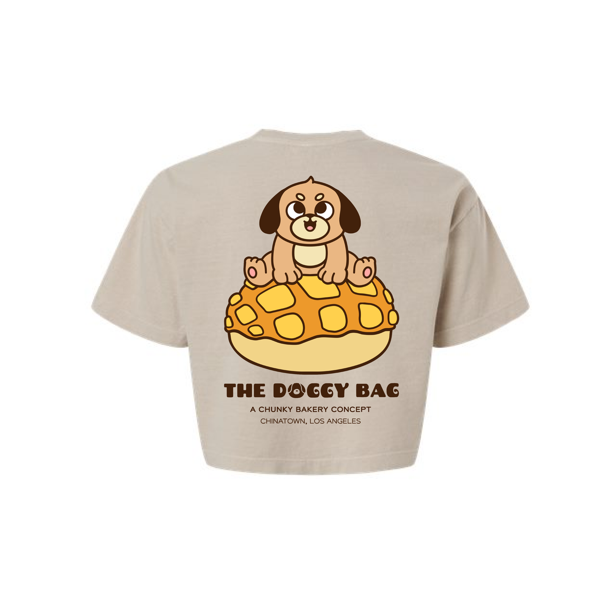 The Doggy Bag Pineapple Bun Cropped T-Shirt - Light Brown