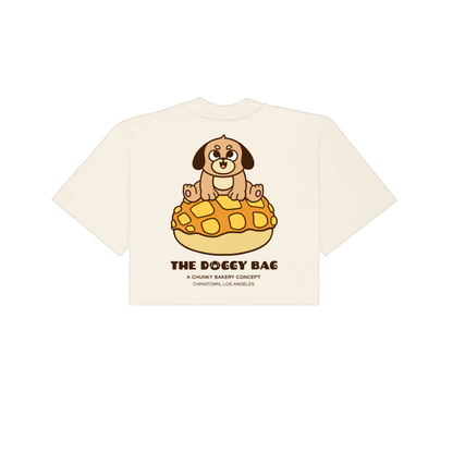 The Doggy Bag Pineapple Bun Cropped T-Shirt - Cream