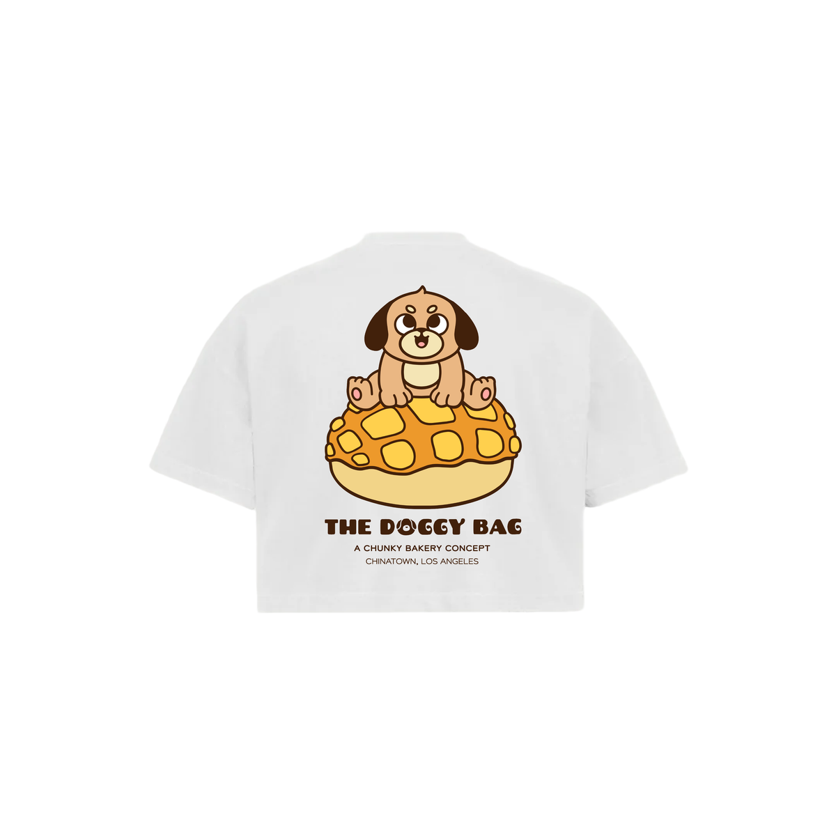 The Doggy Bag Pineapple Bun Cropped T-Shirt - White