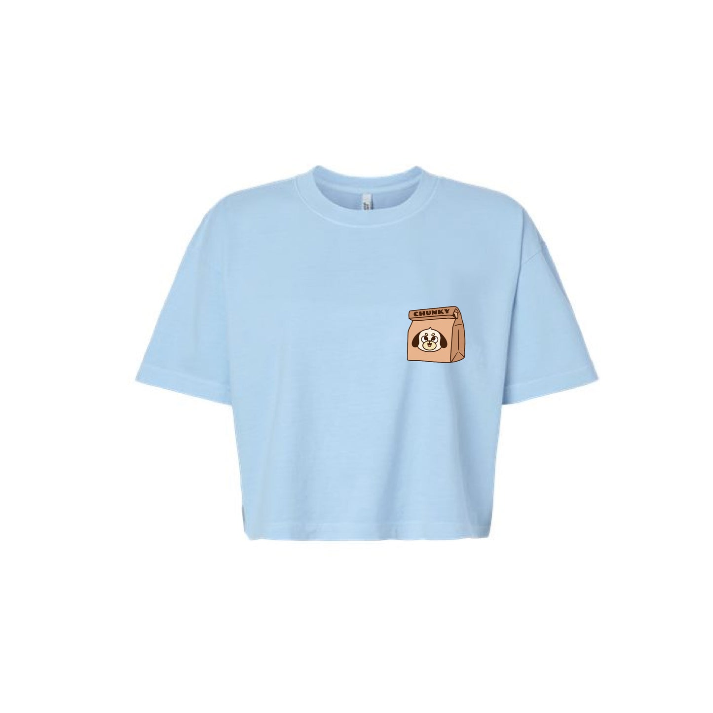 Hot Hot Dog Cropped T-Shirt - Sky Blue