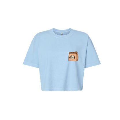 Hot Hot Dog Cropped T-Shirt - Sky Blue