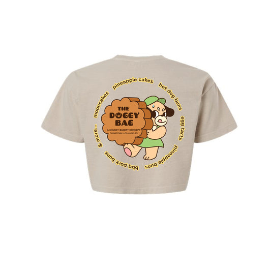 The Doggy Bag Mooncake Cropped T-Shirt - Light Brown