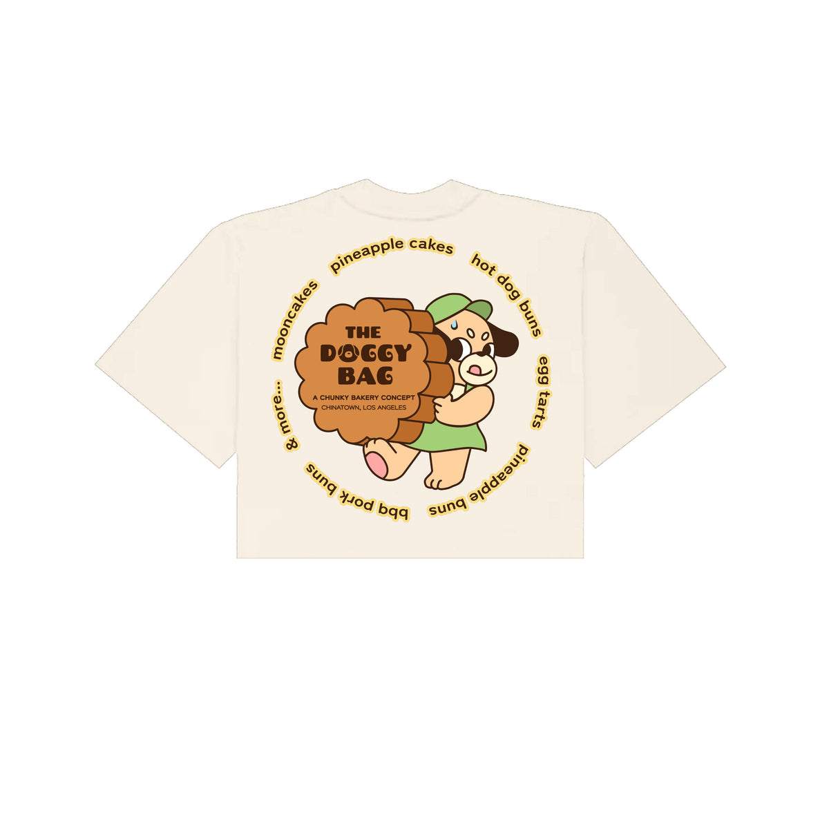 The Doggy Bag Mooncake Cropped T-Shirt - Cream