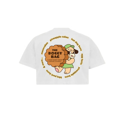 The Doggy Bag Mooncake Cropped T-Shirt - White