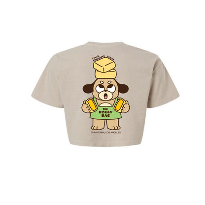 The Doggy Bag Pineapple Cake Cropped T-Shirt - Light Brown