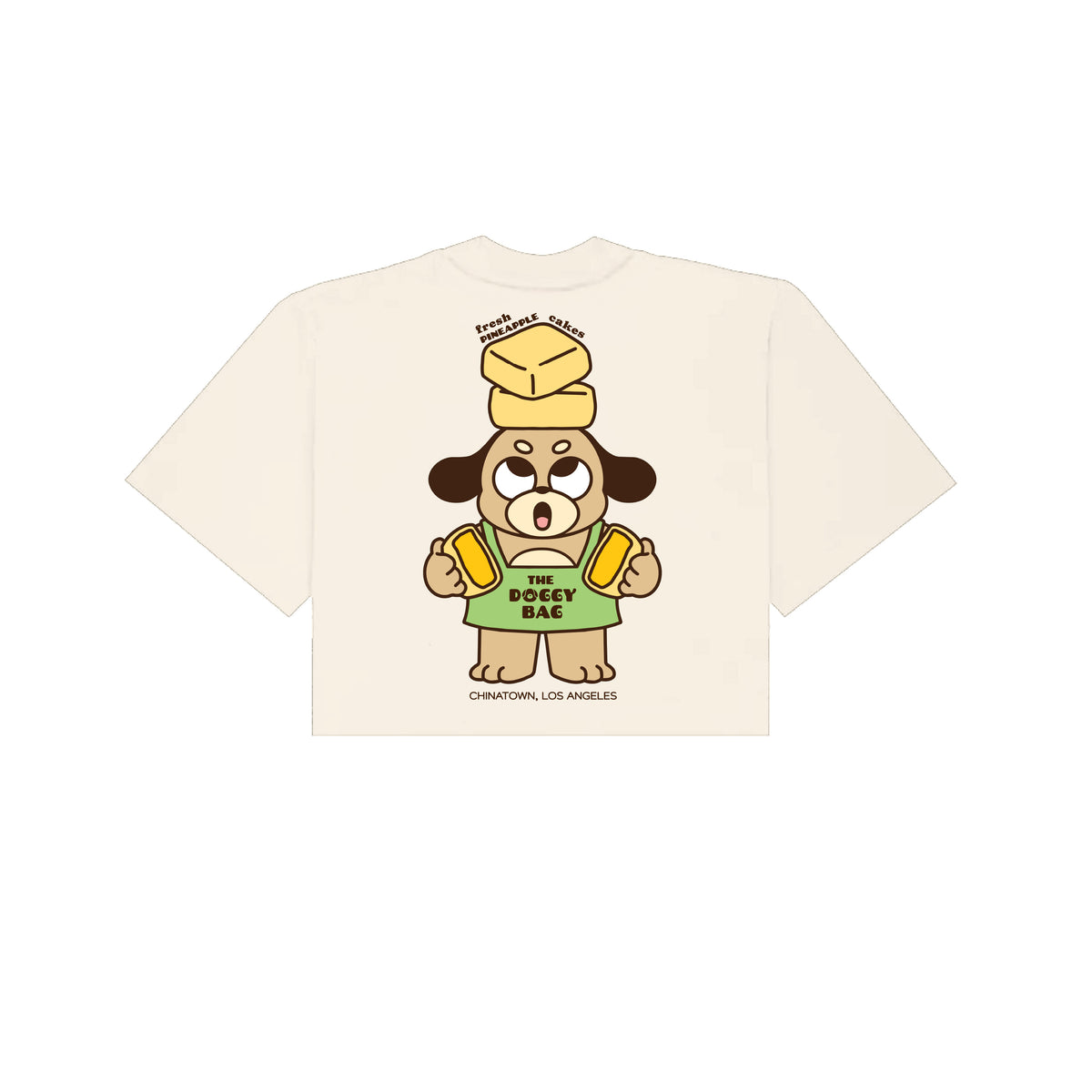 The Doggy Bag Pineapple Cake Cropped T-Shirt - Cream