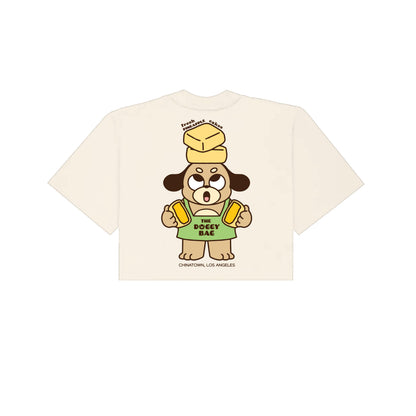 The Doggy Bag Pineapple Cake Cropped T-Shirt - Cream