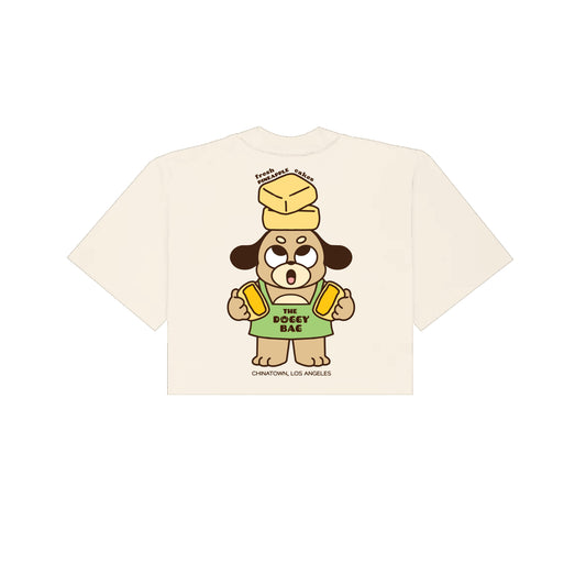 The Doggy Bag Pineapple Cake Cropped T-Shirt - Cream