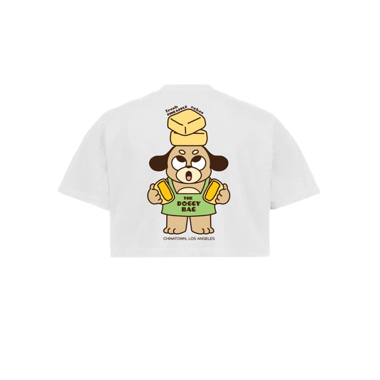 The Doggy Bag Pineapple Cake Cropped T-Shirt - White
