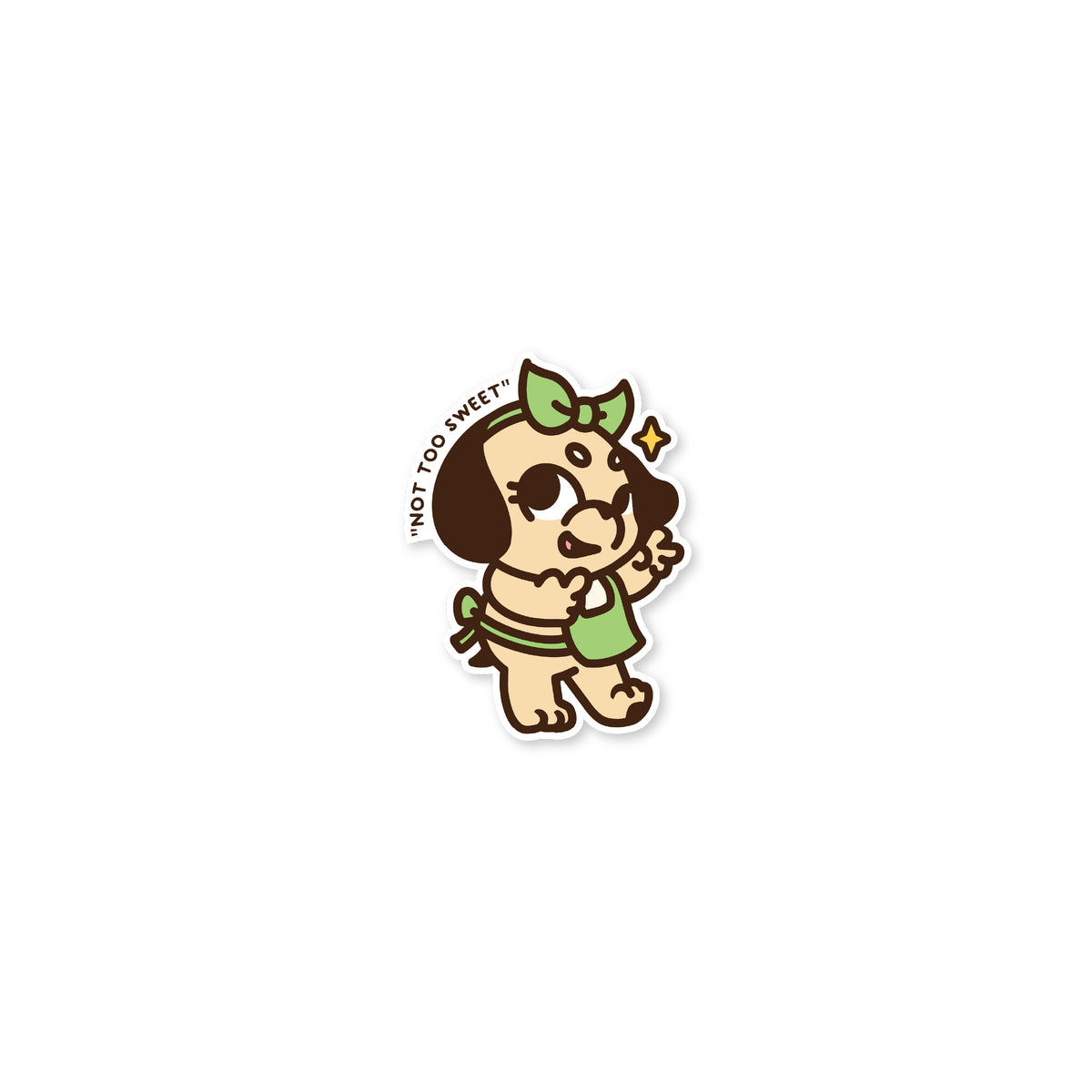 Not Too Sweet Dog Sticker