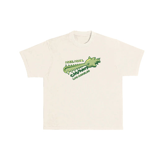 Chunky See Saw Fish T-Shirt - Cream